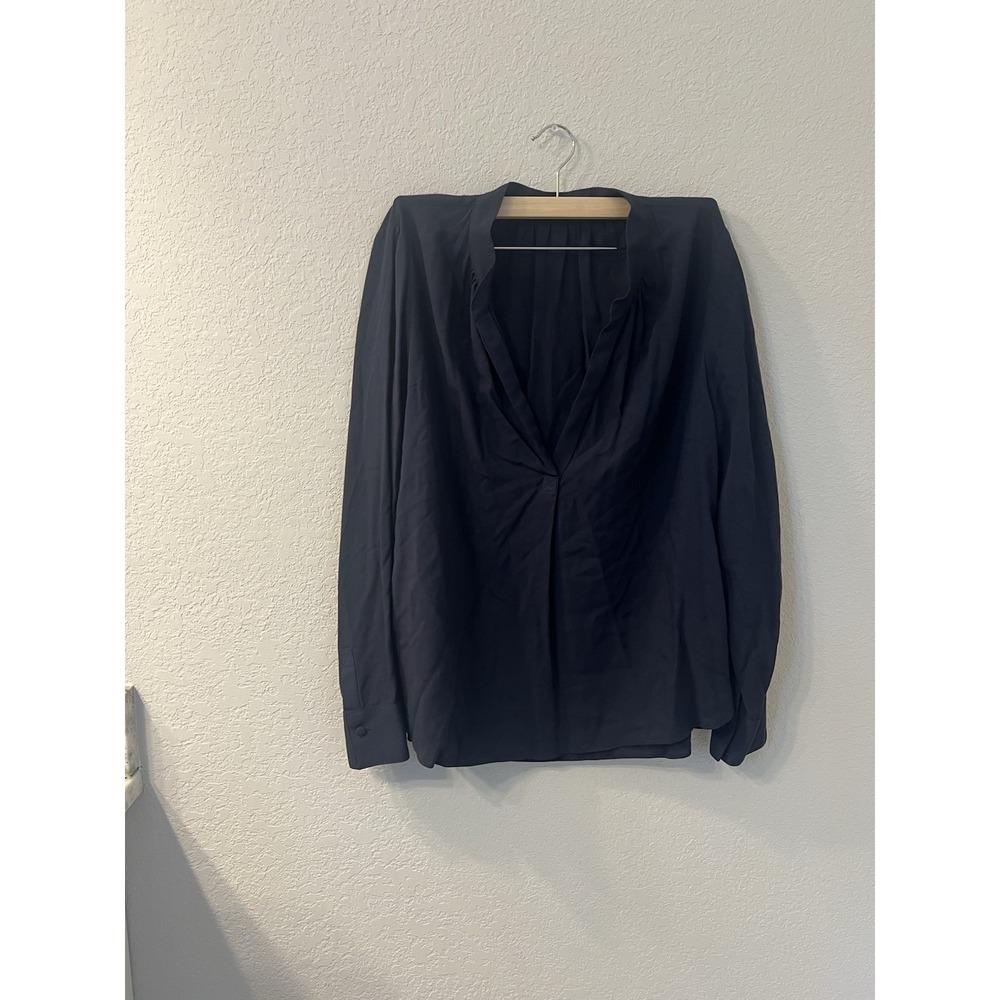 Zadig & Voltaire Tink Blouse Top in Blue Size Small Classic Minimalist